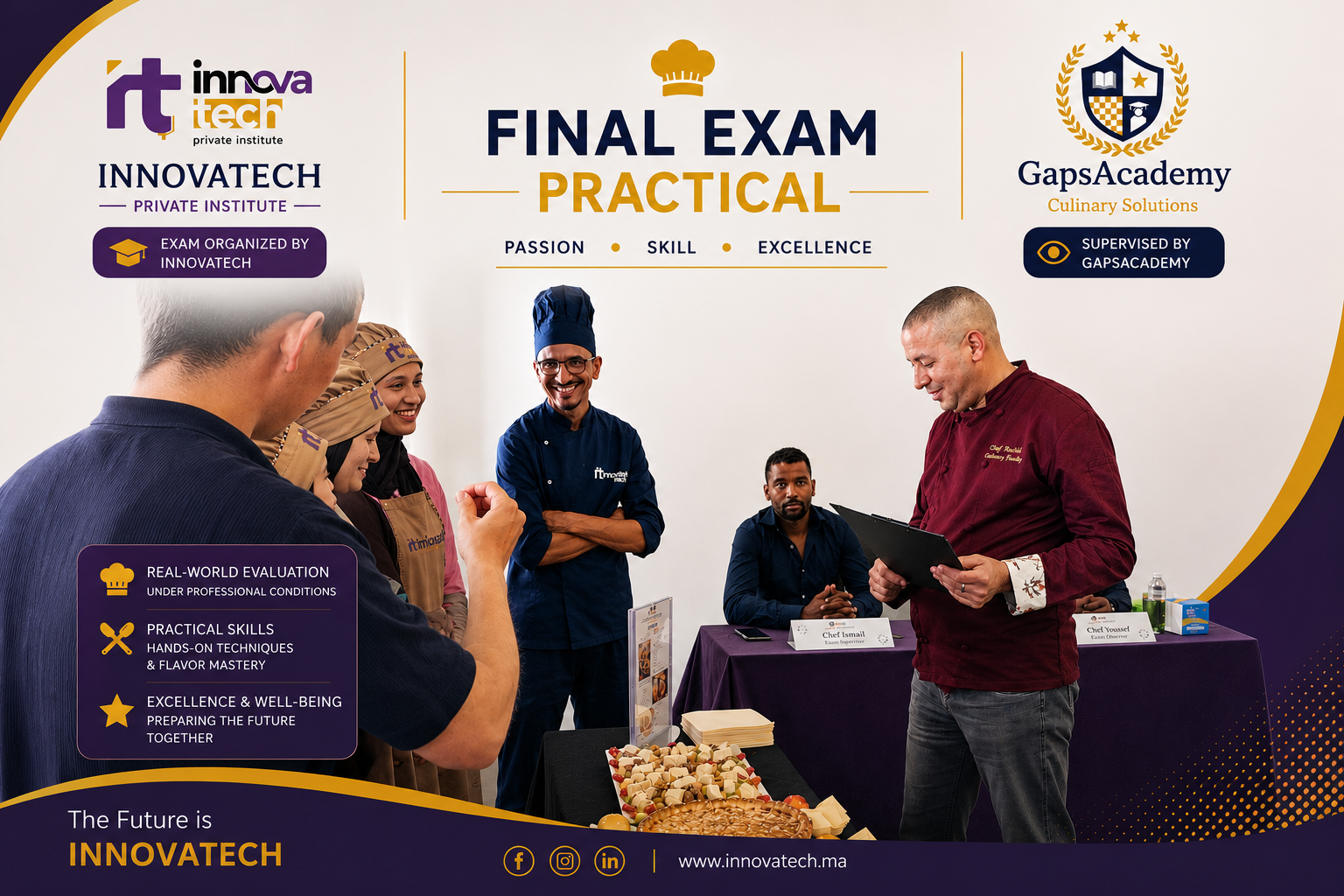 Innovatech Private Institute Successfully Conducts the Final Practical Examination in Culinary Arts with the Supervision of GapsAcademy